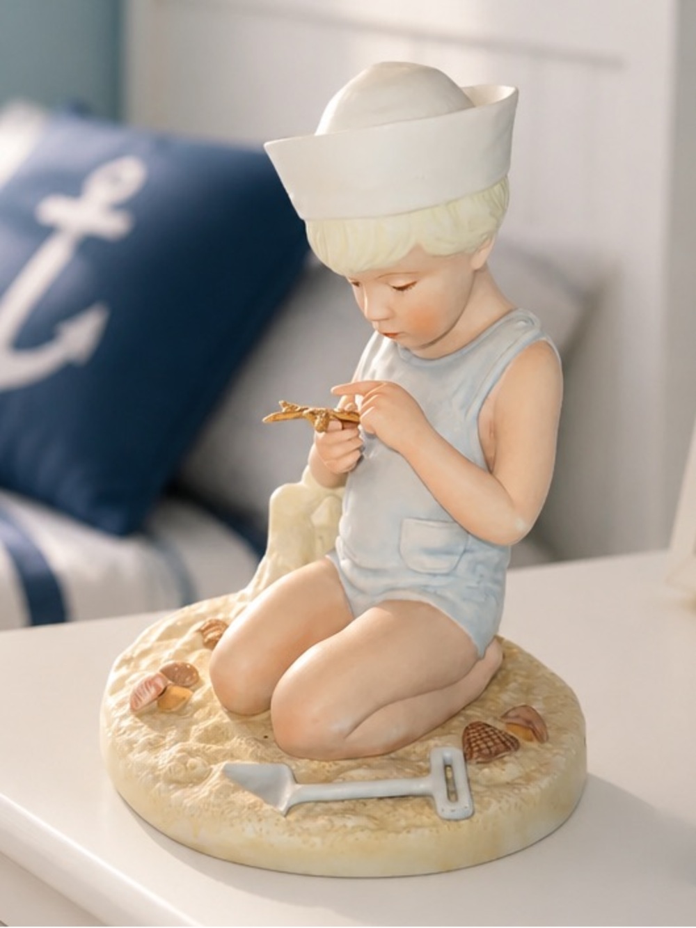 Vtg 1982 Frances Hook “Sailor Mates” Ceramic Boy Figurine LE Signed 9in Height